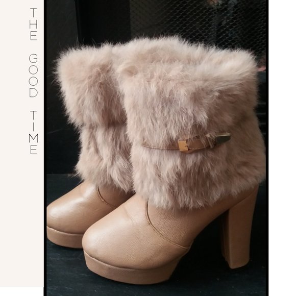 Fur Ankle Boots - Picture 2 of 5